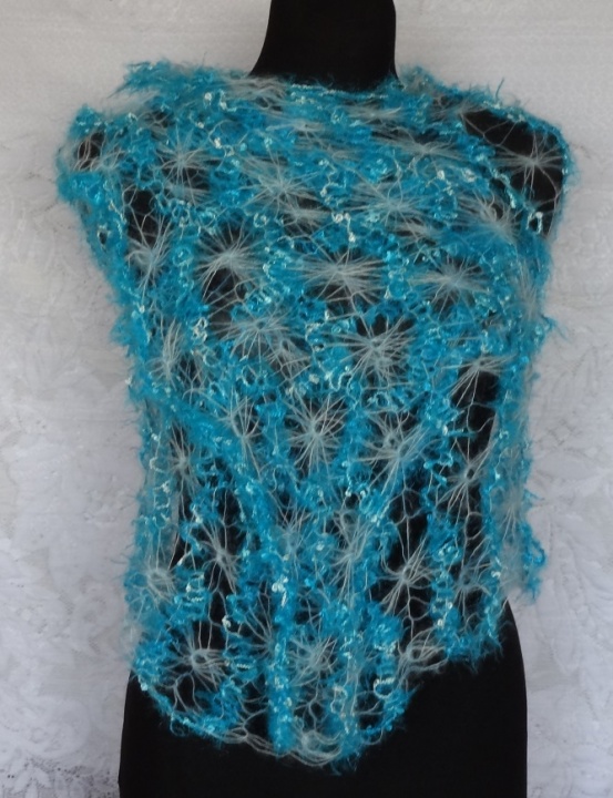 Blue scarf cloak