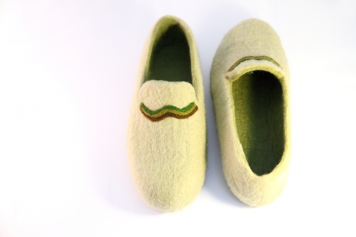Greenish slippers