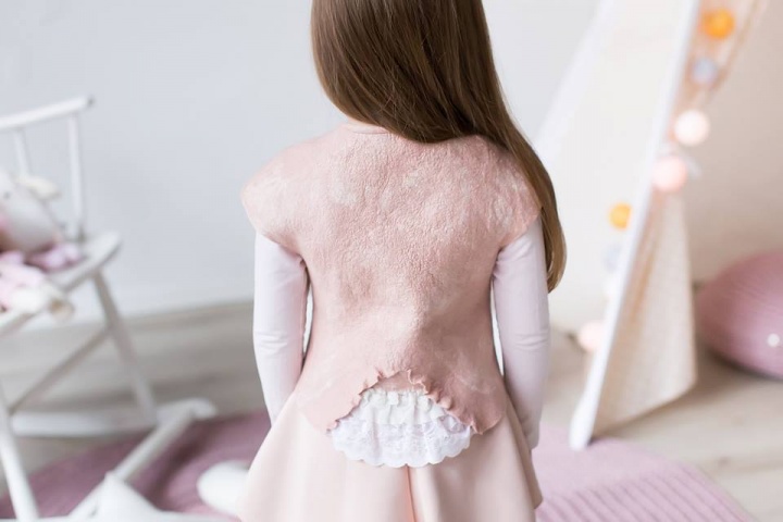 Felt pink vest