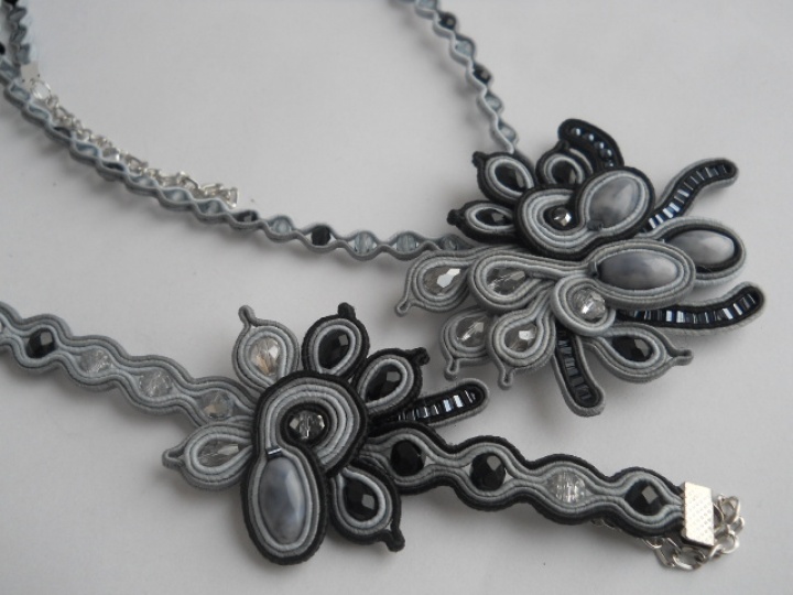   Soutache jewelry "Winter morning" picture no. 3