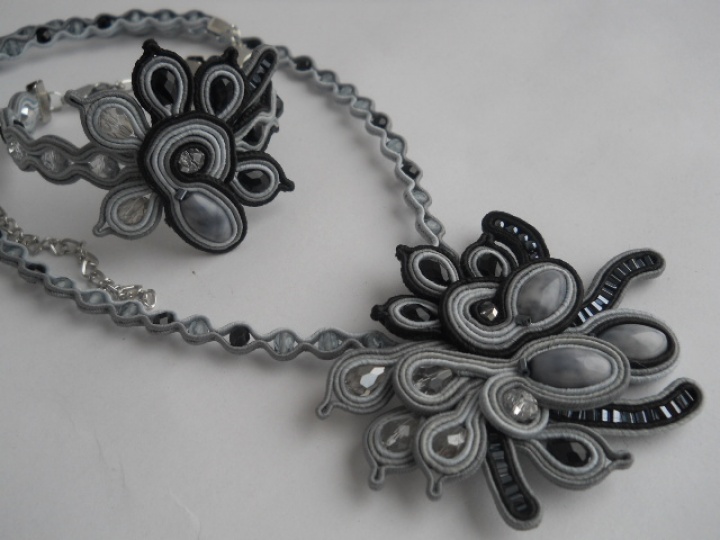  Soutache jewelry "Winter morning" picture no. 2