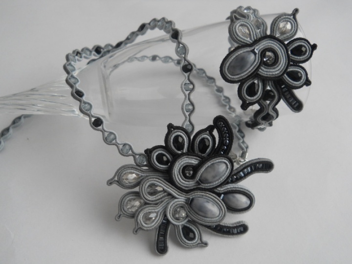   Soutache jewelry "Winter morning"