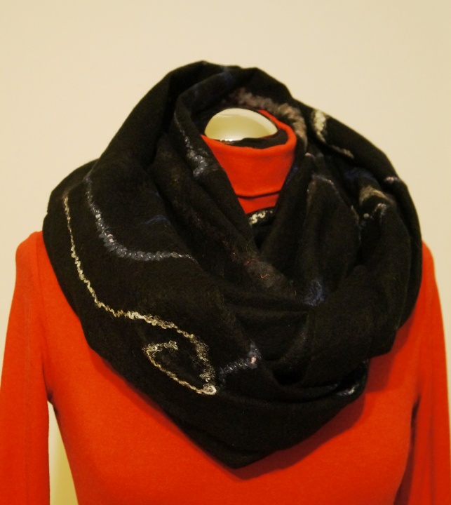 Felted scarf-cowl for woman