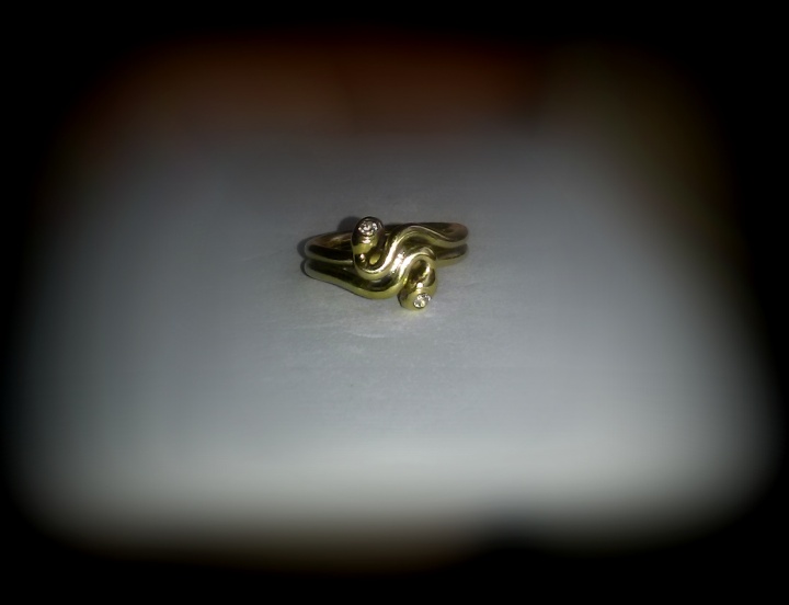 Brass ring with zirconium picture no. 2