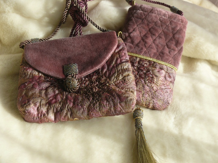 Mini bag or smart phone case "Dusty Rose" boho style. picture no. 3