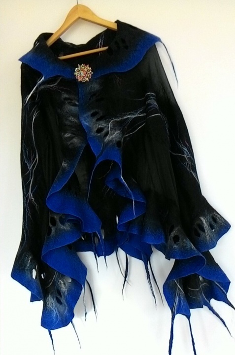 Black and blue scarf "Lightning" picture no. 2