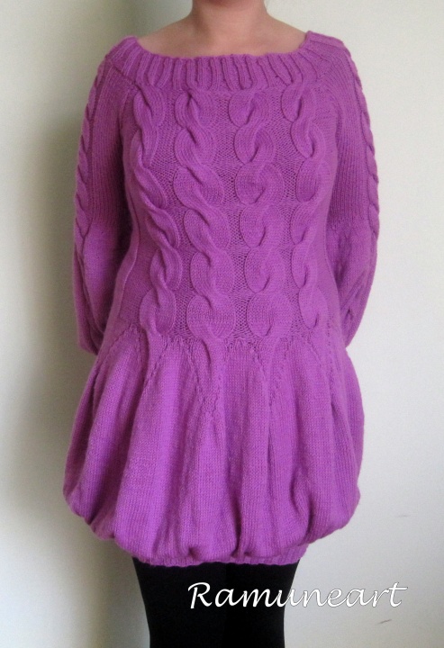 Lilac knitted dress