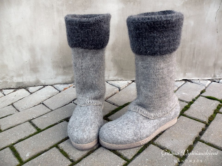 Felt Boots " Gray "