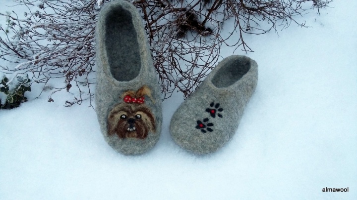 Felted slippers-Dogs picture no. 2