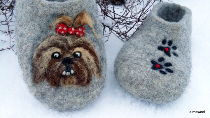 Felted slippers-Dogs picture no. 3