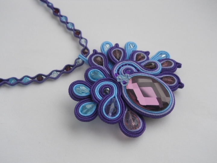 Soutache pendant 'Fairy' picture no. 2