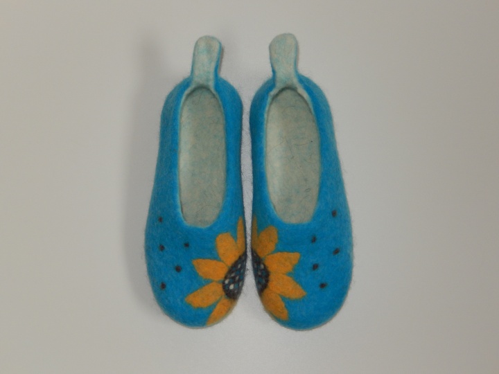 Felted wool slippers