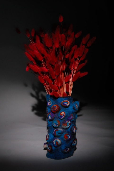 Interior Detail Felted Vase "Morning breath"