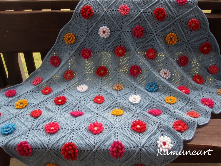 Baby blanket "Sea Flower 2"