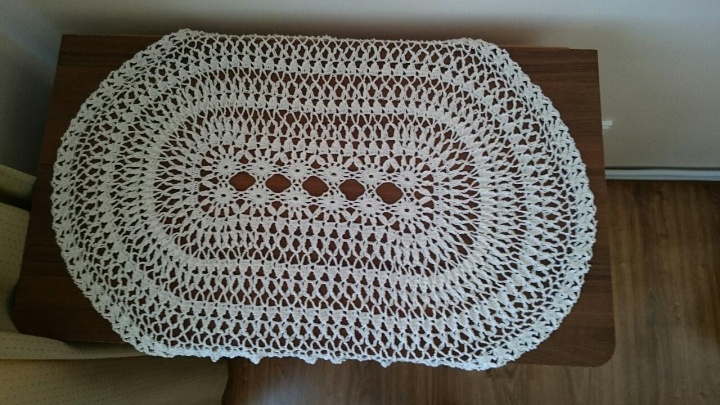 White crocheted napkin