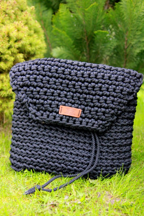 Crocheted backpack