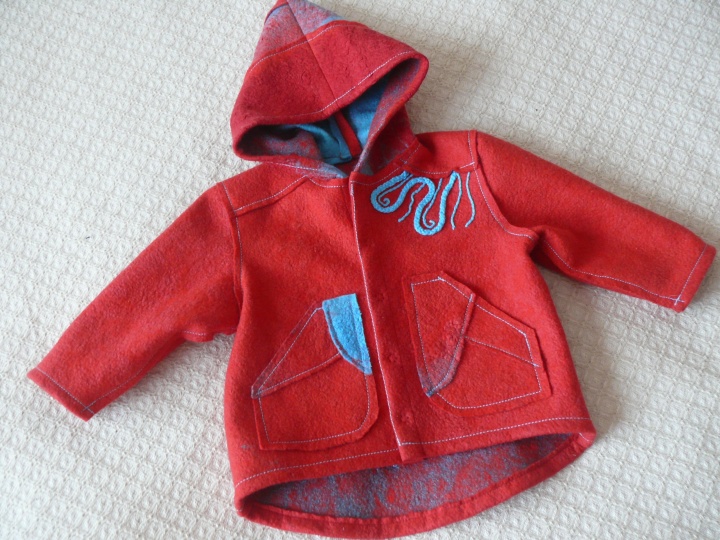 Felted cbaby jacket "My sun" picture no. 2