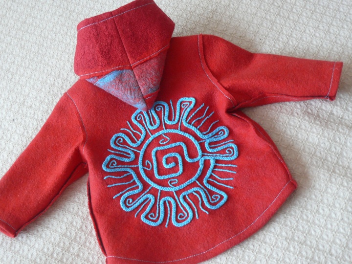 Felted cbaby jacket "My sun"