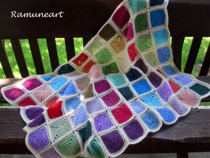 Baby blanket "Colourful squares"