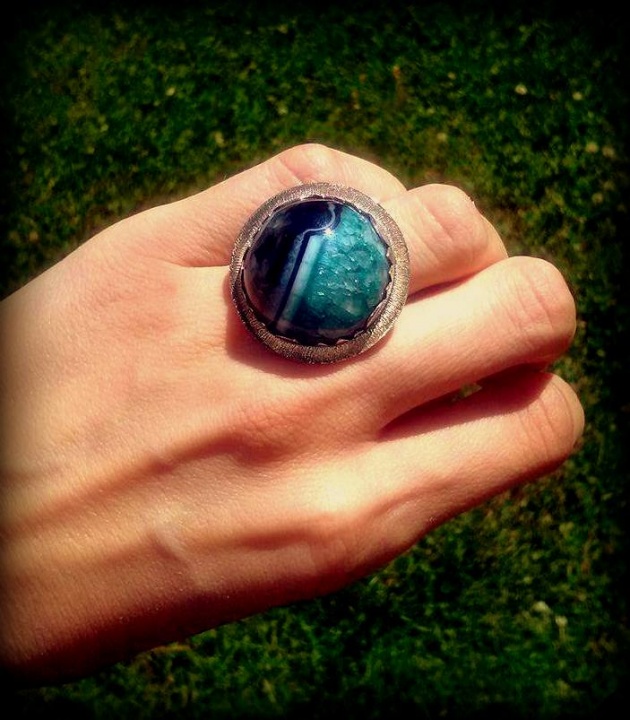 Ring with agate picture no. 2