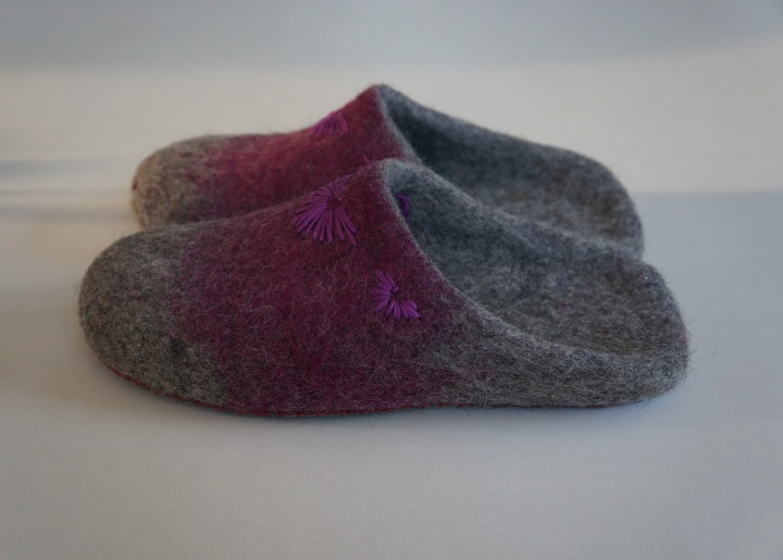 Eco felted shoes. Handmade house shoes. picture no. 3