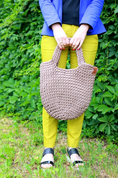Crocheted handbag for everyday, size M. picture no. 2