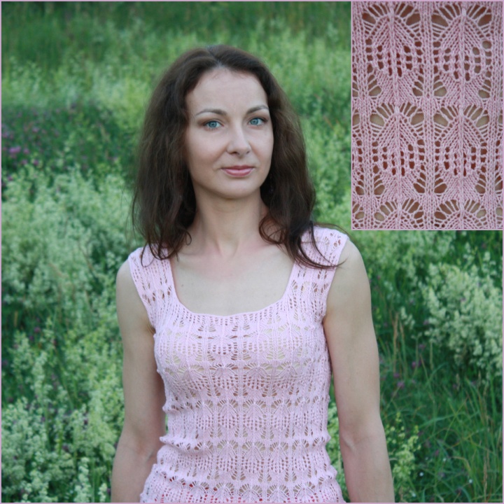 Knitted blouse "Pink summer" picture no. 2