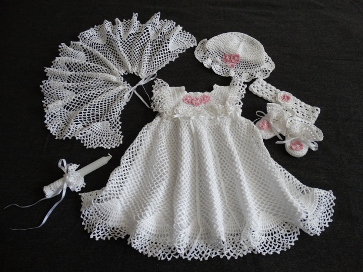 crochet christening dress