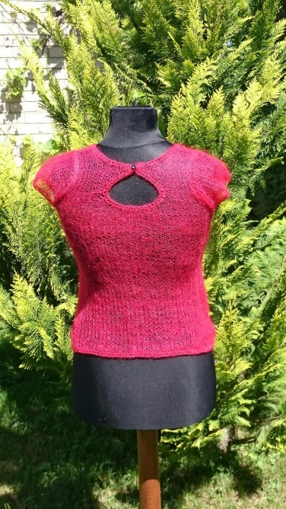 Red mohair blouse picture no. 2