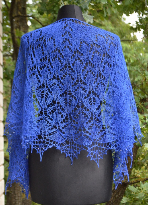 Knitted linen shawl picture no. 2