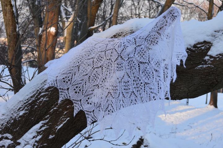 Knitted shawl