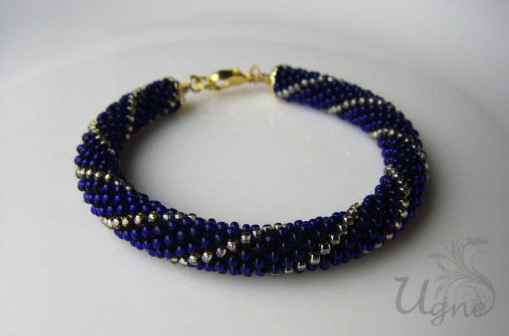 Blue and gold bracelet