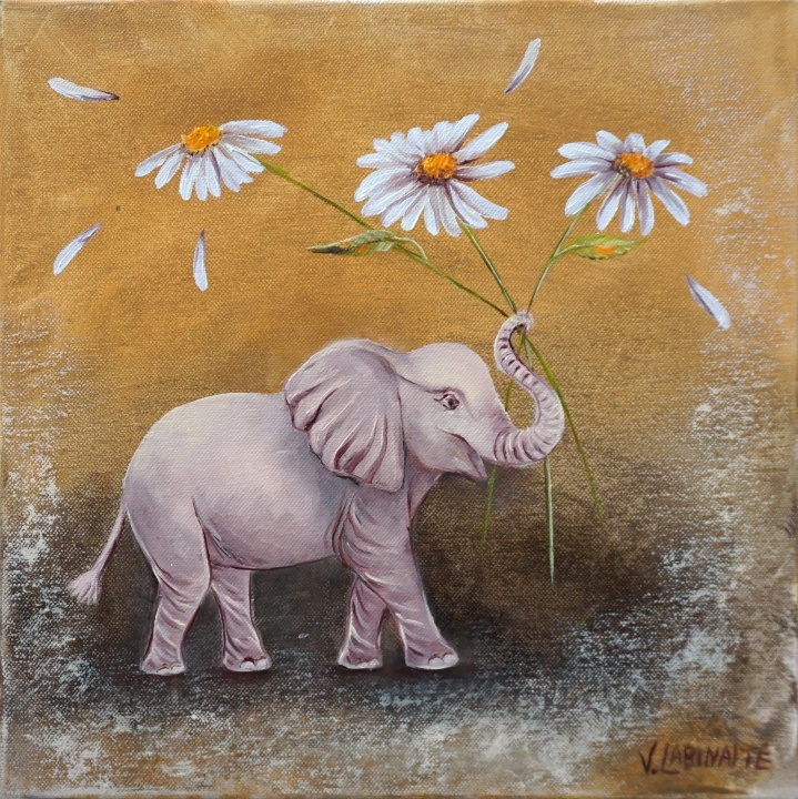Elephant with ring 30*30