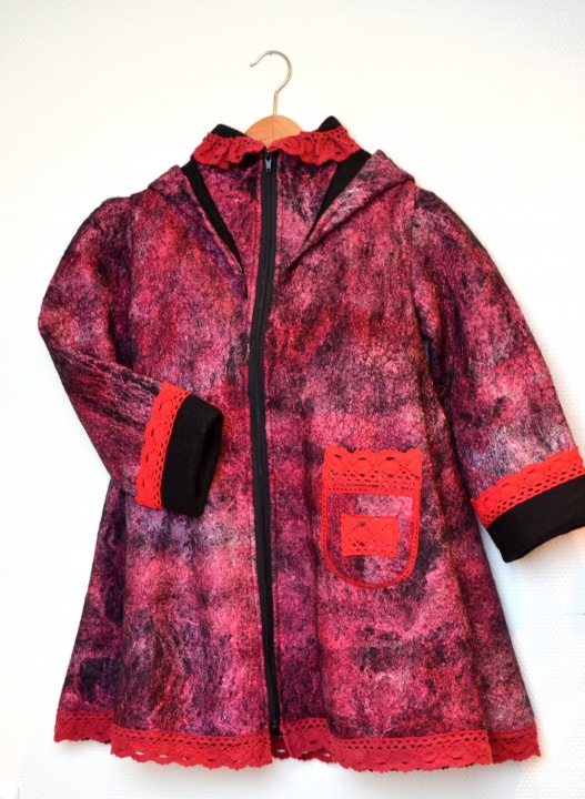 Felted coat "Pink"