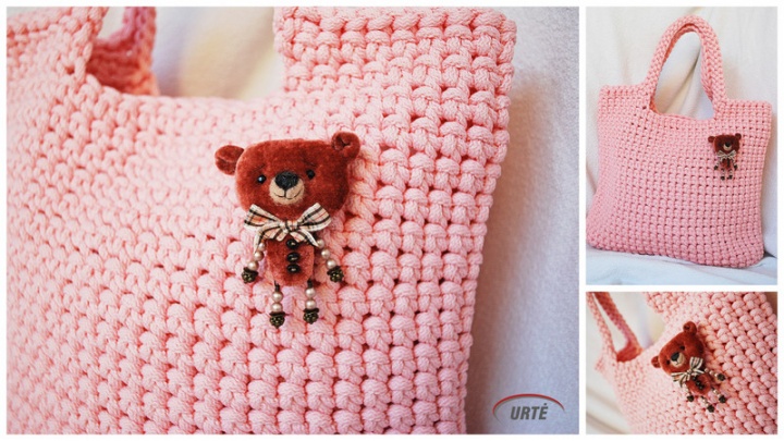 Little bear - Crochet big market handbag picture no. 3