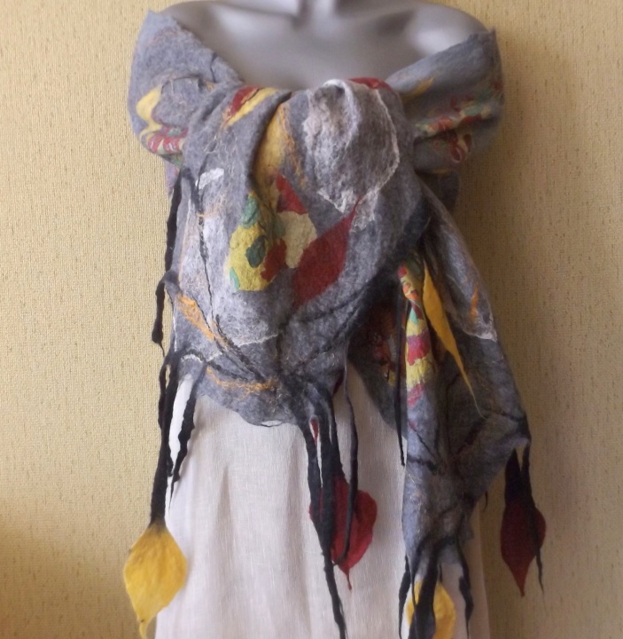 merino wool scarf"autumn" picture no. 2