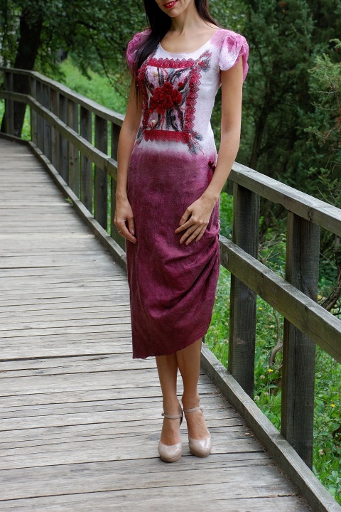 Velta suknelė "Fancy bordo"
