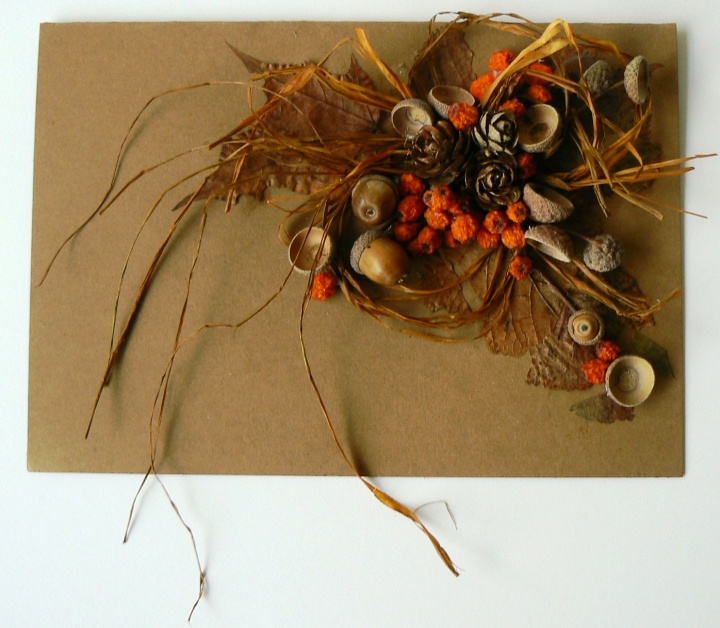Gold autumn card..
