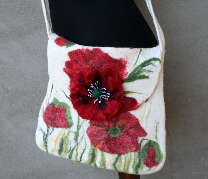 Felted  handbag POPPY