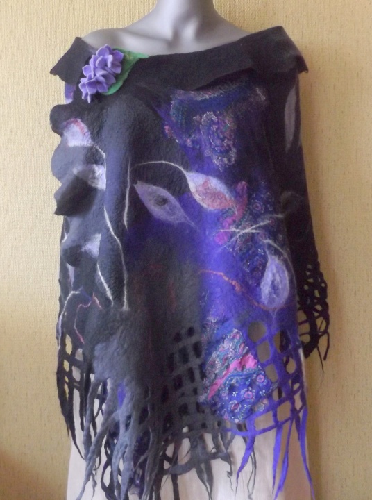 velta skraistė violetinė-pilka-juoda