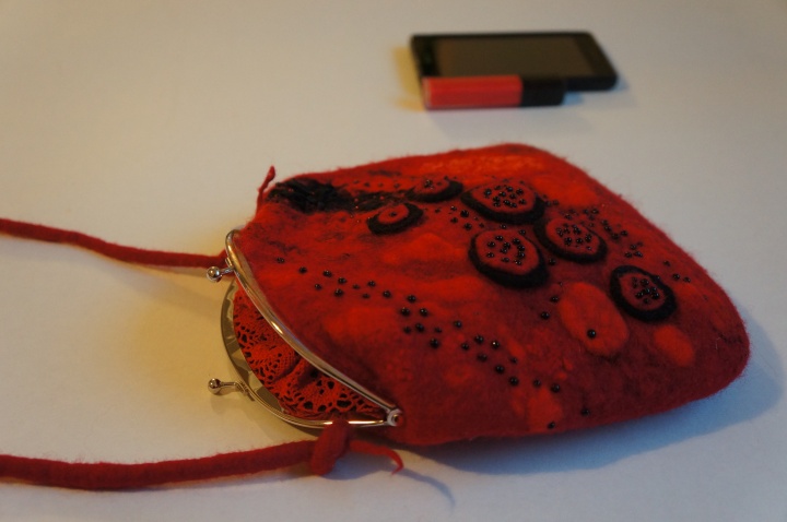 Felted wool purse-Felted wool bag-Felt bag-Felted purse-Felt handbag-Wool clutch picture no. 2