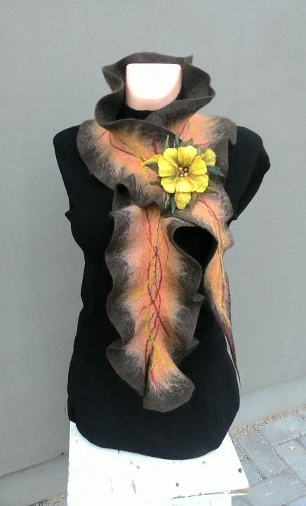 Brown and orange colors scarf