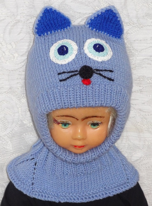 Hat helmet Blue kitty