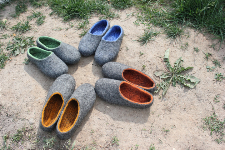 Felted slippers Charcoral grey Dark picture no. 2