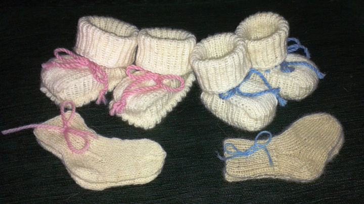 Baby booties and socks