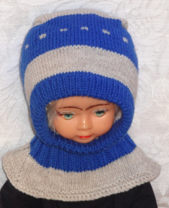 Cap helmet child: blue  gray