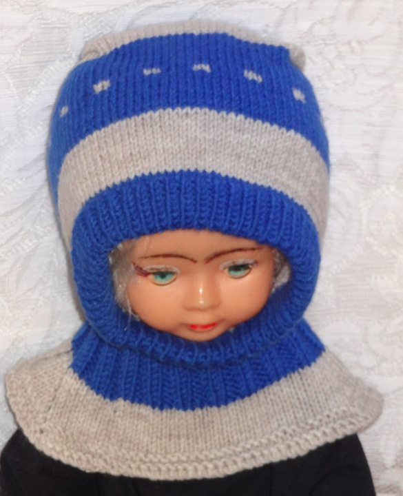 Cap helmet child: blue gray