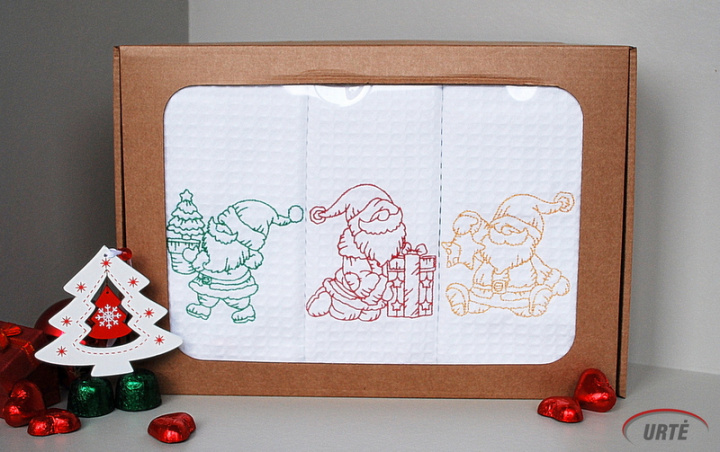 Kitchen Towel - 3 Santa Claus