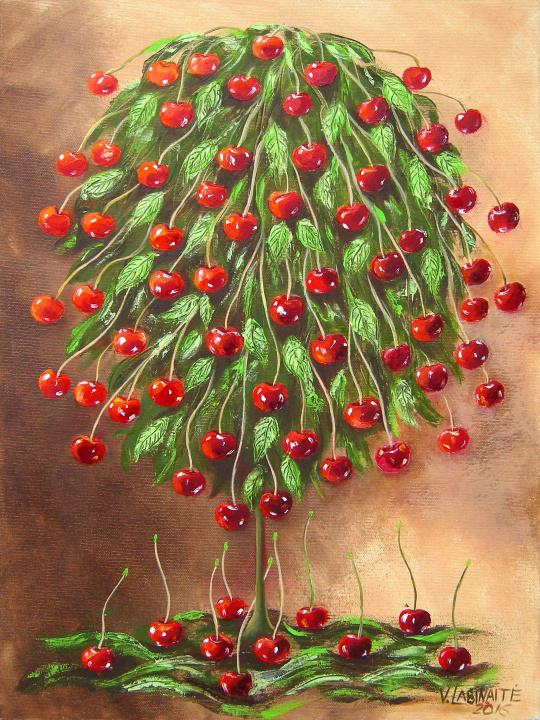 Cherries 45x60, oil on canvas