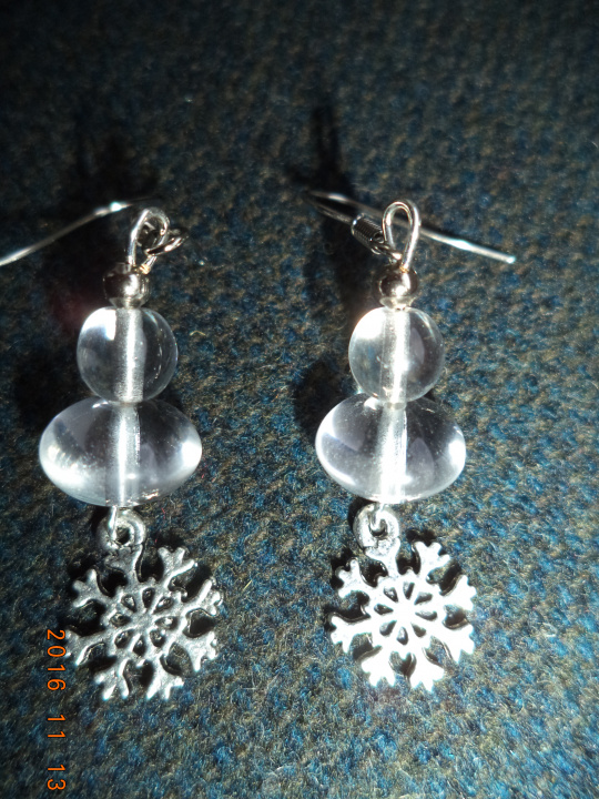 Handmade earrings "Ice hail"